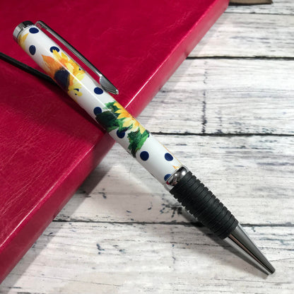 Polka Dot Sunflower Ballpoint Pen