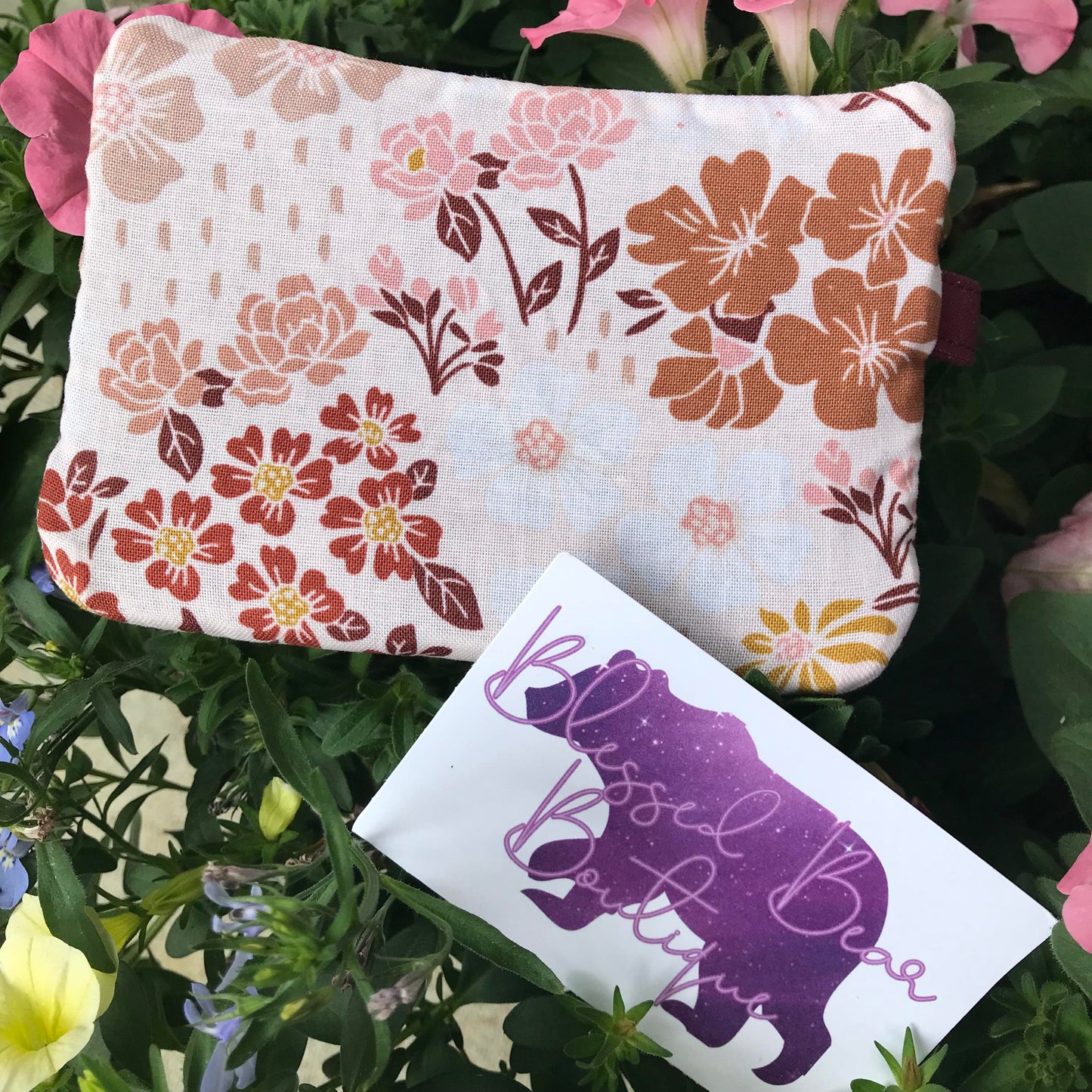 Blush Floral Pattern Mini ID Keeper