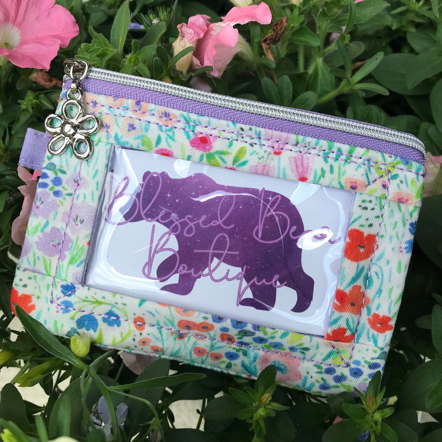 Multi Floral Pattern Mini ID Keeper