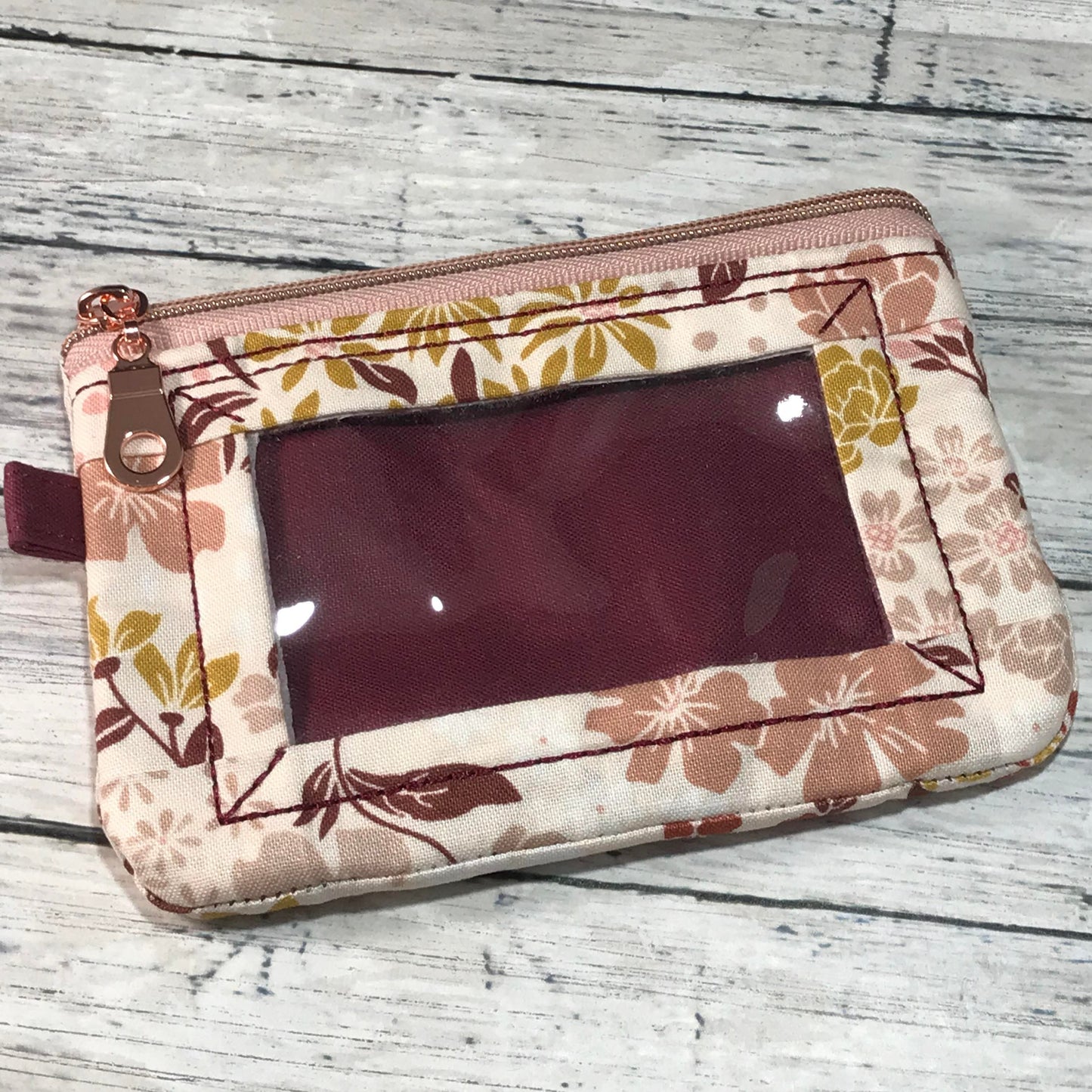 Blush Floral Pattern Mini ID Keeper