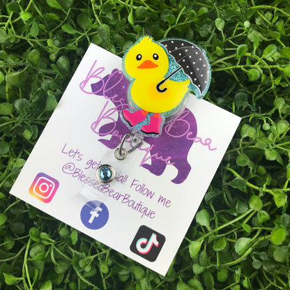 Rainy Day Duck Badge Reel