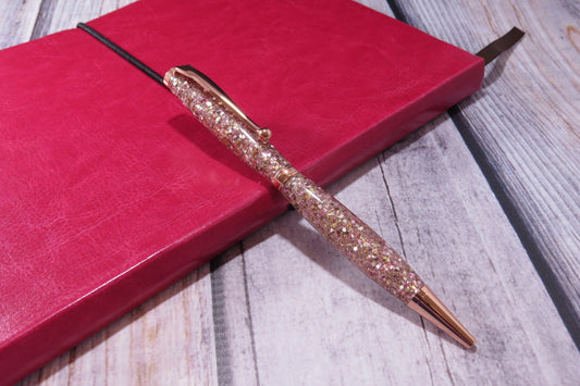 Rose Gold Glitter Ballpoint Pen - Personalization Optional - Blessed Bear Boutique