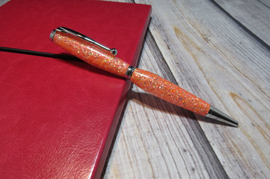 Coral Glitter Mix Ballpoint Pen - Blessed Bear Boutique