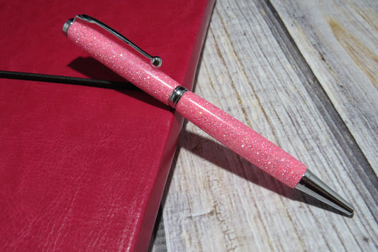 Bright Pink Glitter Ballpoint Pen - Blessed Bear Boutique