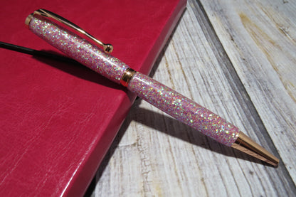Light Pink Glitter Ballpoint Pen - Personalization Optional - Blessed Bear Boutique