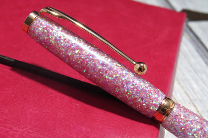 Light Pink Glitter Ballpoint Pen - Personalization Optional - Blessed Bear Boutique