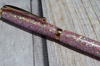 Light Pink Glitter Ballpoint Pen - Personalization Optional - Blessed Bear Boutique