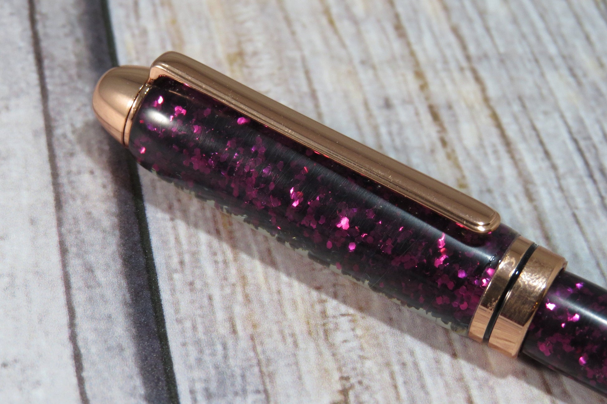 Maroon Glitter Ballpoint Pen - Personalization Optional - Blessed Bear Boutique