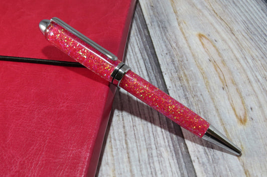 Pink Color Shifting Glitter Ballpoint Pen - Personalization Optional - Blessed Bear Boutique