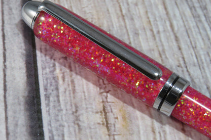 Pink Color Shifting Glitter Ballpoint Pen - Personalization Optional - Blessed Bear Boutique