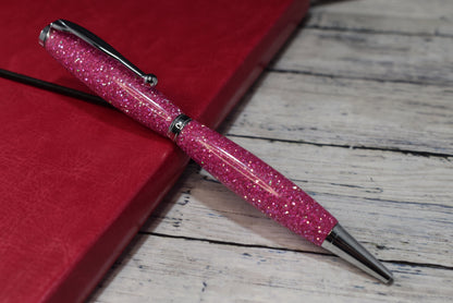 Pink Glitter Ballpoint Pen - Personalization Optional - Blessed Bear Boutique