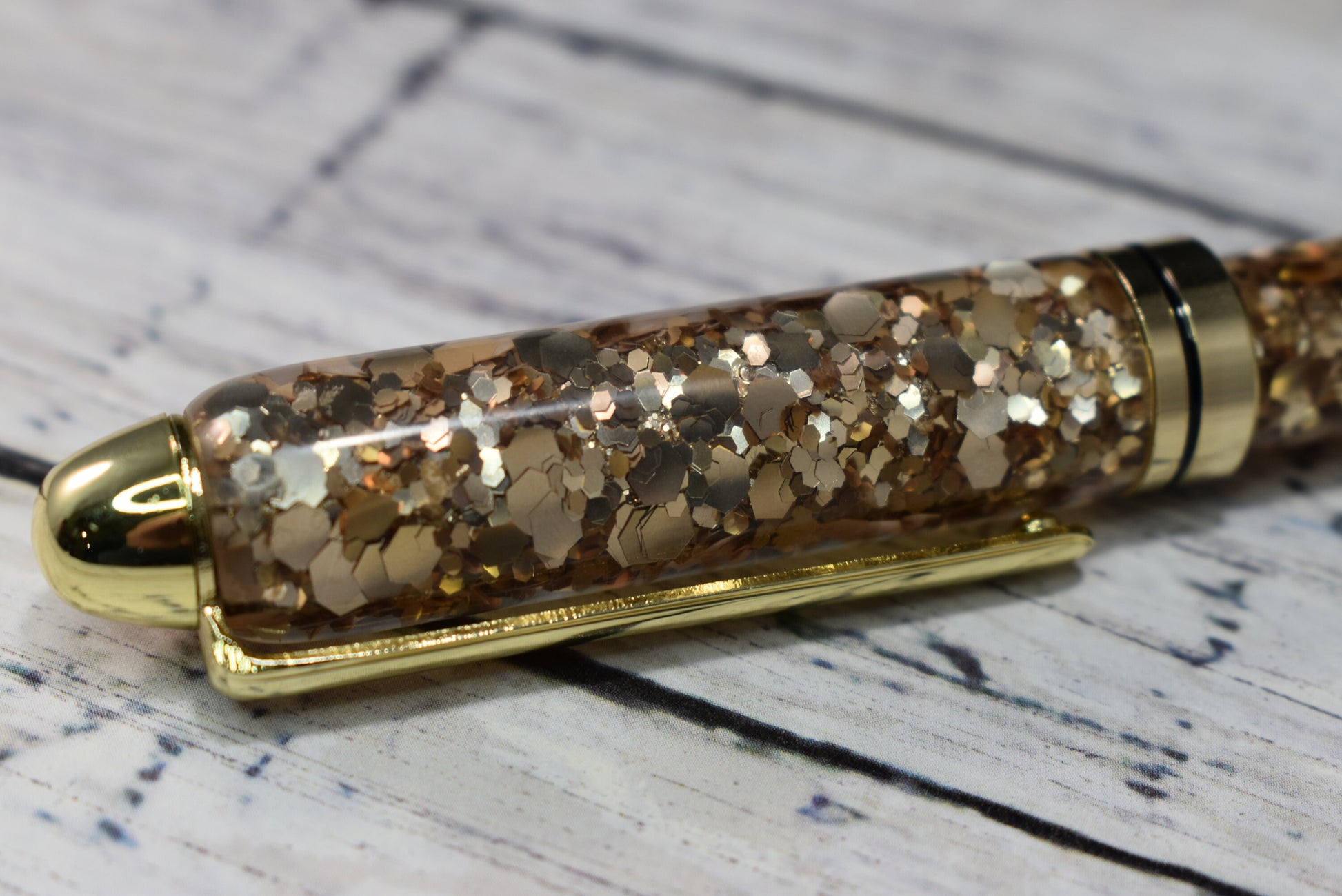 Chunky Gold Glitter Mix Ballpoint Pen - Personalization Optional - Blessed Bear Boutique