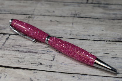 Pink Glitter Ballpoint Pen - Personalization Optional - Blessed Bear Boutique