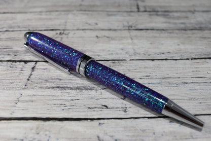 Purple and Blue Mix Glitter Ballpoint Pen - Personalization Optional - Blessed Bear Boutique