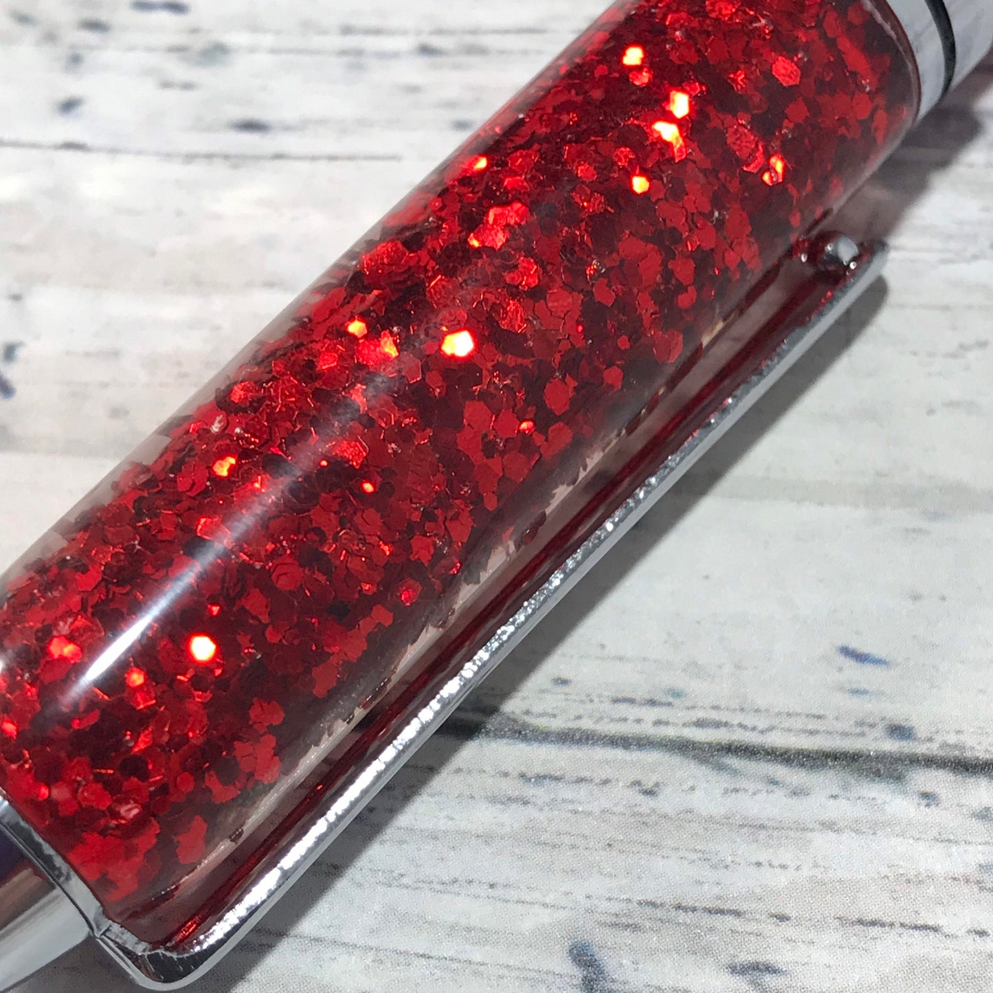 Red Glitter Ballpoint Pen - Personalization Optional - Blessed Bear Boutique