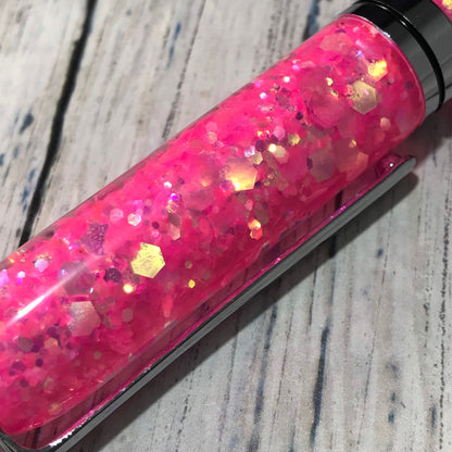 Bright Pink Glitter Ballpoint Pen - Personalization Optional - Blessed Bear Boutique